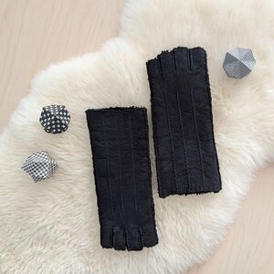 Club Monaco Shearling Leather Fingerless Gloves